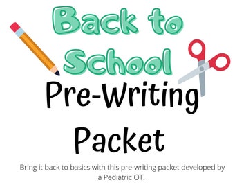 Back to School Pre-Writing Packet *DIGITAL*