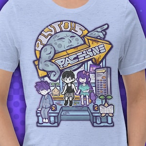 OMORI : PLUTO&#39;S SPACELINE Retro Unisex Multi-Print T-Shirt