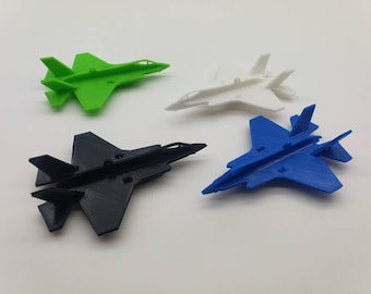 3D Printed F-35 Lightning II Model Plane, Desk Decor (Card Size)