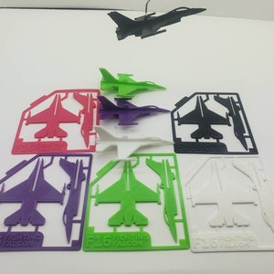 F-16 Fighting Falcon Modelo Avião Perfeito Crianças Pais Presentes Tamanho do Cartão Impresso 3D