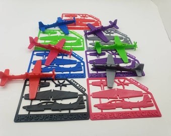 3D Printed Embraer 314 Super Tucano Model Plane (Card Size)