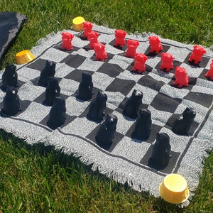 Dog Vs Cat Checkers Board Game Tic Tac Toe Super Tic Tac Toe 3-in-1 Lightweight Outdoor Game Perfect for Summer Picnic Kids Sports Festivals