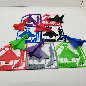 3D Printed Eurofighter Typhoon Model Plane Kit (Card Size)