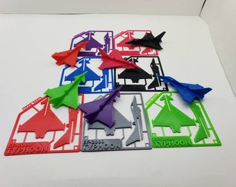 3D Printed Eurofighter Typhoon Model Plane Kit (Card Size)