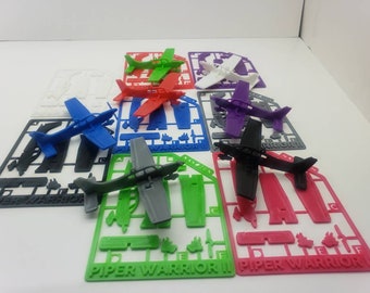 Kit modello di aereo Piper Warrior II stampato in 3D - Decorazione da scrivania