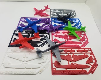 3D Printed Me-262 Schwalbe Model Plane Kit, Card Size