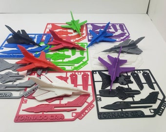 3D Printed Tornado GR4 Model Plane Kit, Card Size