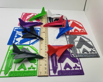 3D Printed English Electric Lightning Model Plane (Card Size)
