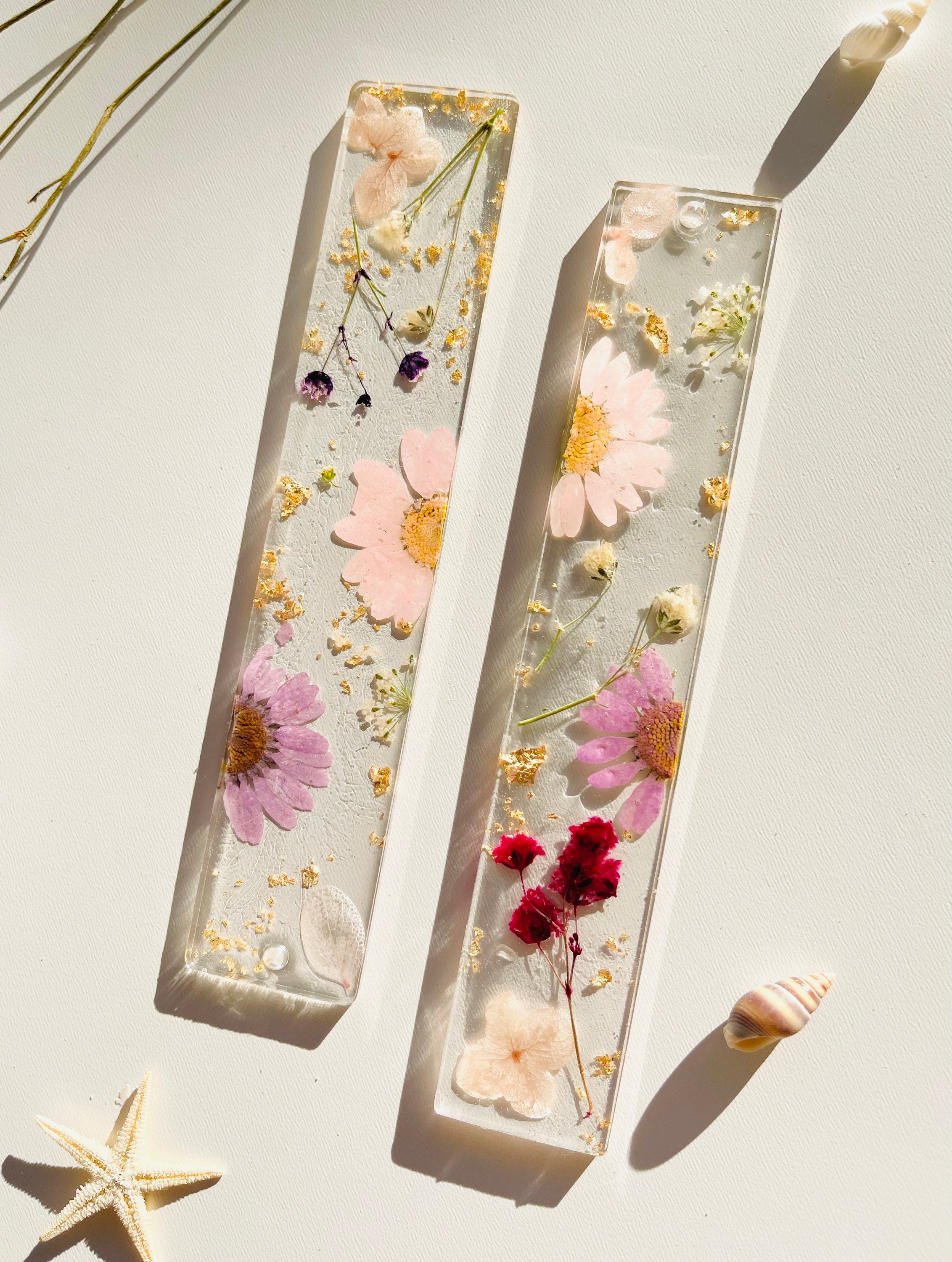 Personalised Resin Bookmark/ Floral Bookmark/ Custom Bookmark/ Etsy