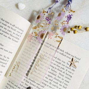 Personalised resin bookmarks / resin bookmarks / custom bookmark / Personalised gifts / name bookmark / floral bookmark/ bridesmaids gifts