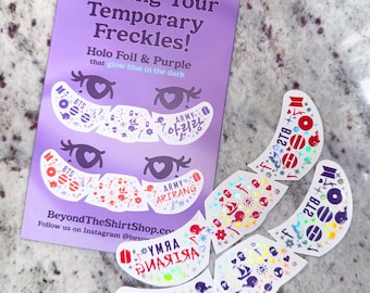 Kpop Concert Tour Glow in The Dark Temporary Tattoo