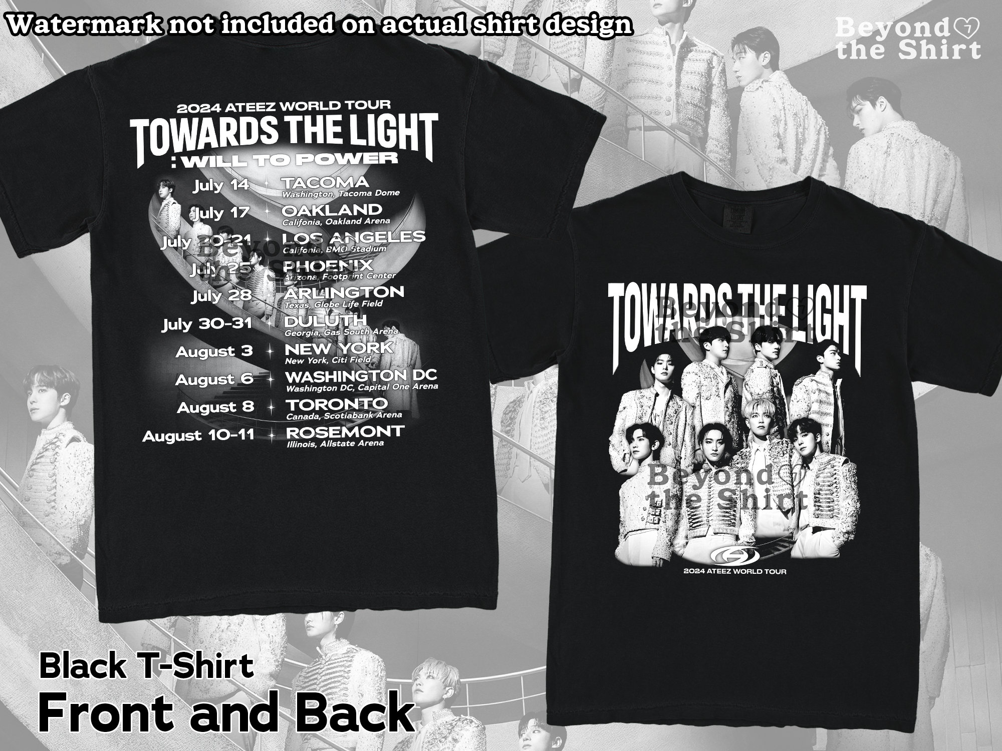 ATEEZ TOWARDS THE LIGHT Ｔシャツ Ateez Towards the light ワールドツアー 2024 Tシャツ ateez ツアー