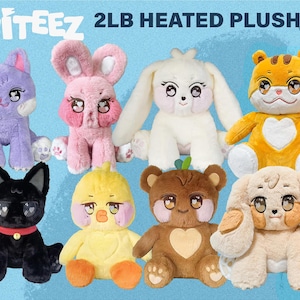 Ateez Heated Plush Aniteez Weighted heated Plushie Ateez Fan anxiety comfort plushie