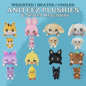 Ateez Plush Aniteez IN-STOCK Mini Plushie Large Weighted Plushie Ateez Fan Atiny Gift. Big 16" long Small 10cm