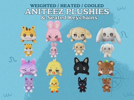 Ateez Plush Aniteez Mini Plushie Large Plushie Ateez Fan Atiny