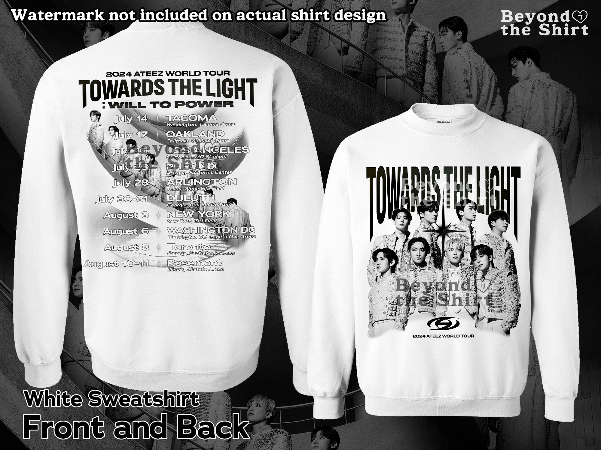 Ateez Towards the light ワールドツアー 2024 Tシャツ ateez ツアー