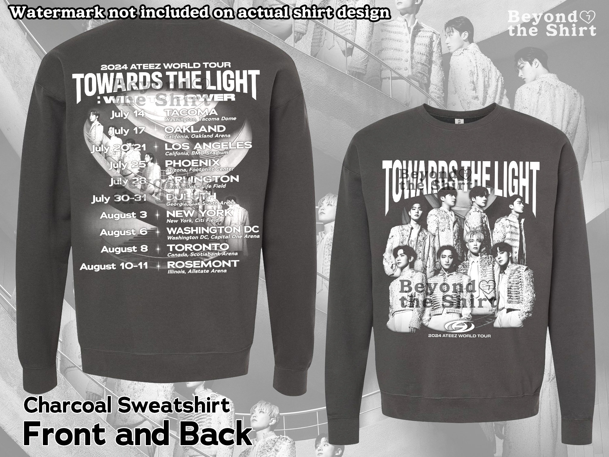 ATEEZ TOWARDS THE LIGHT Ｔシャツ Ateez Towards the light ワールドツアー 2024 Tシャツ ateez ツアー