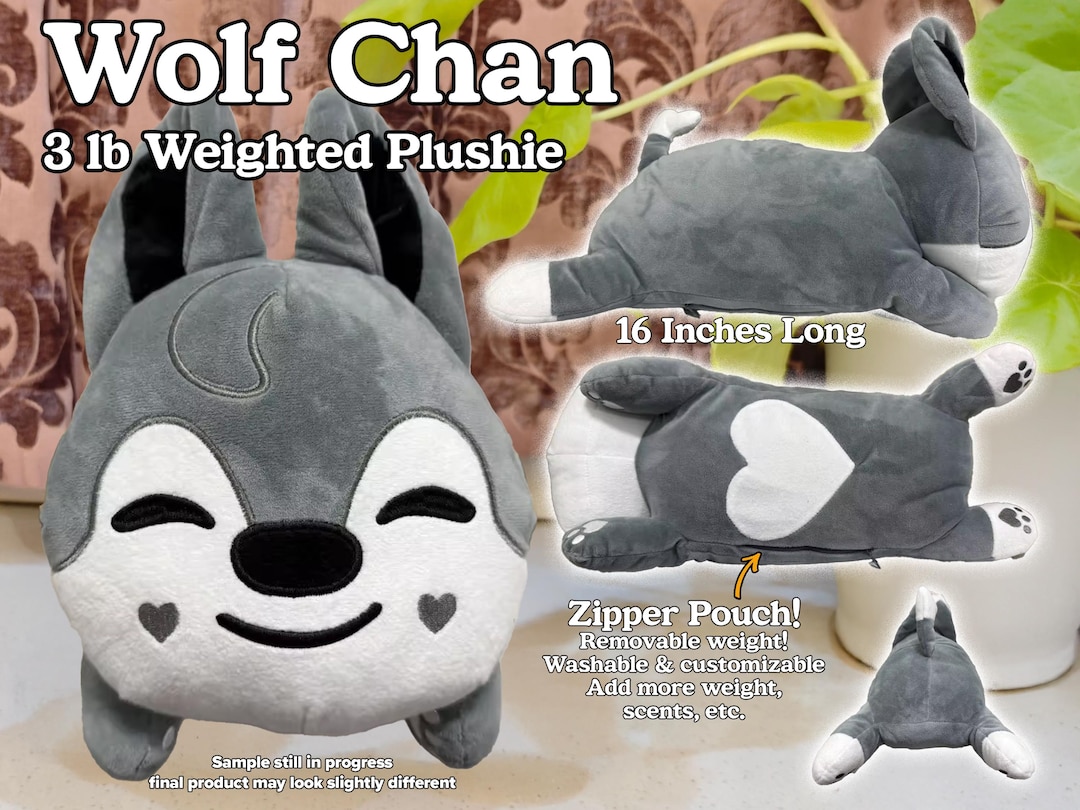 SKZOO Weighted Plushie 3 Lbs & 16 Inches Seated Mini SKZOO Wolf