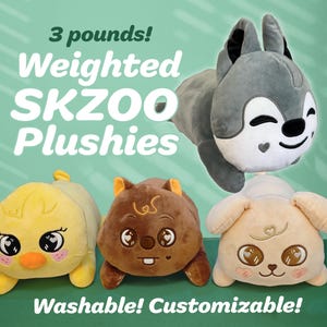 SKZOO Weighted Plushie 3 lbs Weighted Plushie SKZOO Wolf Chan Leebit Dwaekki Jiniret Han Quokka BbokAri PuppyM FoxI+Ny Stray kids