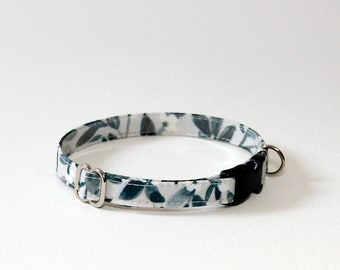 Cat collar/Harper Cat Collar/Breakaway cat collar/Hand Stamped Pet ID Collar/Cotton cat collar/Handmade Cat Collar for Cat and Cat Lovers