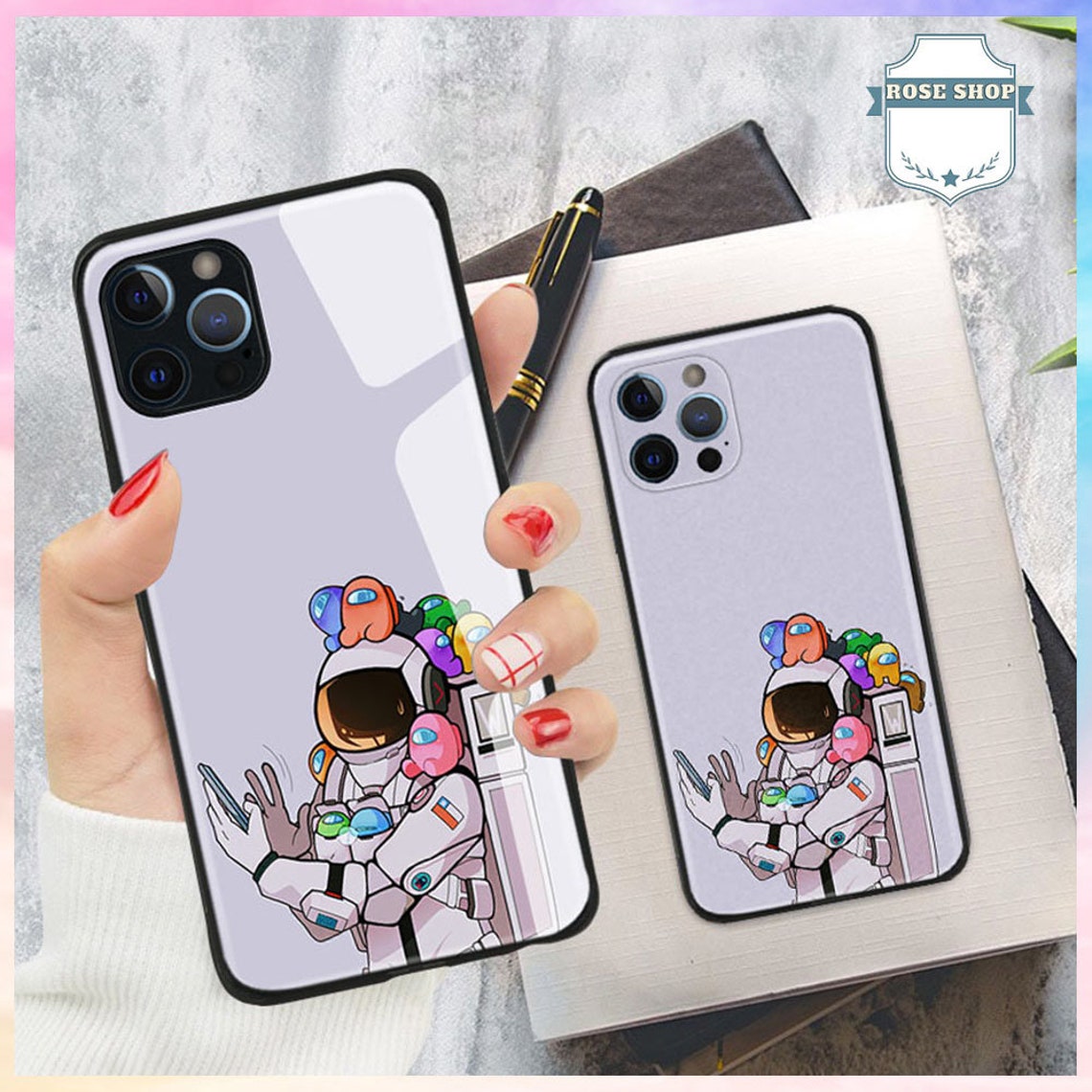 Among us video game phone case for 6 7 8 11 12 XS XR Galaxy Etsy