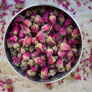 Organic Dried Red Rose Buds, Organic Rose Tea, Dried Herb, Red Rose Buds, Herbal Teas, Rose Water,Aromatherapy