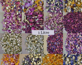 1 litre flower confetti dried flower confetti biodegradable confetti wedding confetti eco friendly  confetti wedding confetti toss