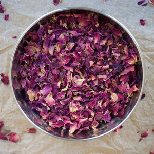 Organic Dried Rose Petals , Organic Rose Tea, Dried Herb, Red Rose Petals , Herbal Teas, Rose Water,Aromatherapy