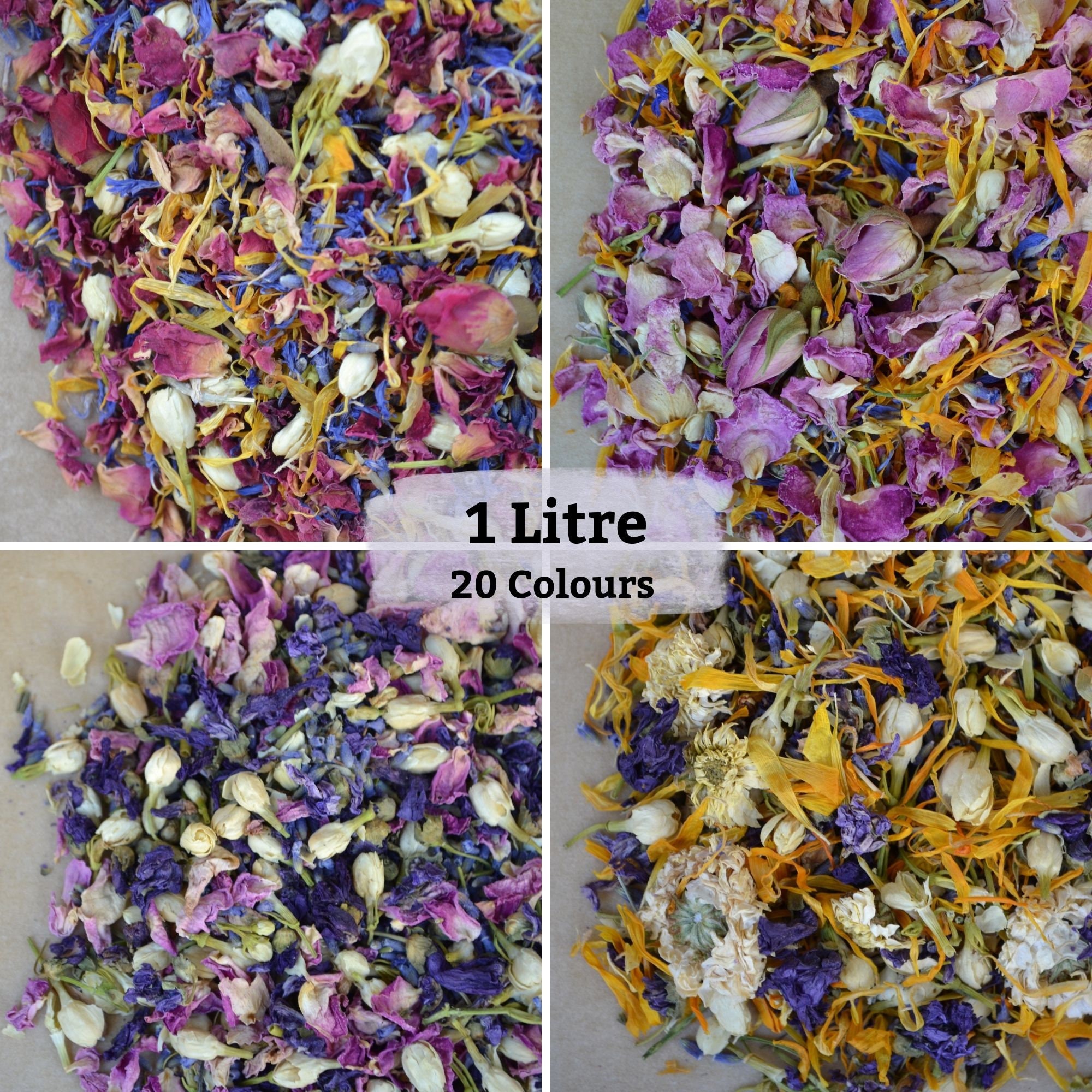 1 Litre Flower Confetti Dried Flower Confetti Biodegradable Etsy Australia