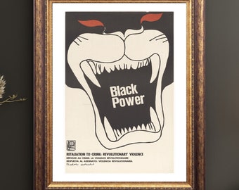 Vintage Black Power Poster: Black Panther Art (Instant Download)
