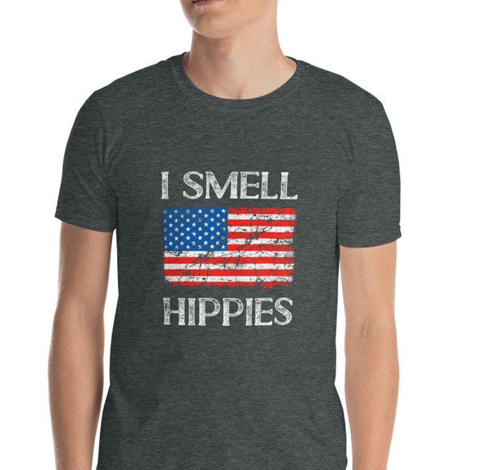 I Smell Hippies Political Humor ShortSleeve Unisex TShirt Etsy