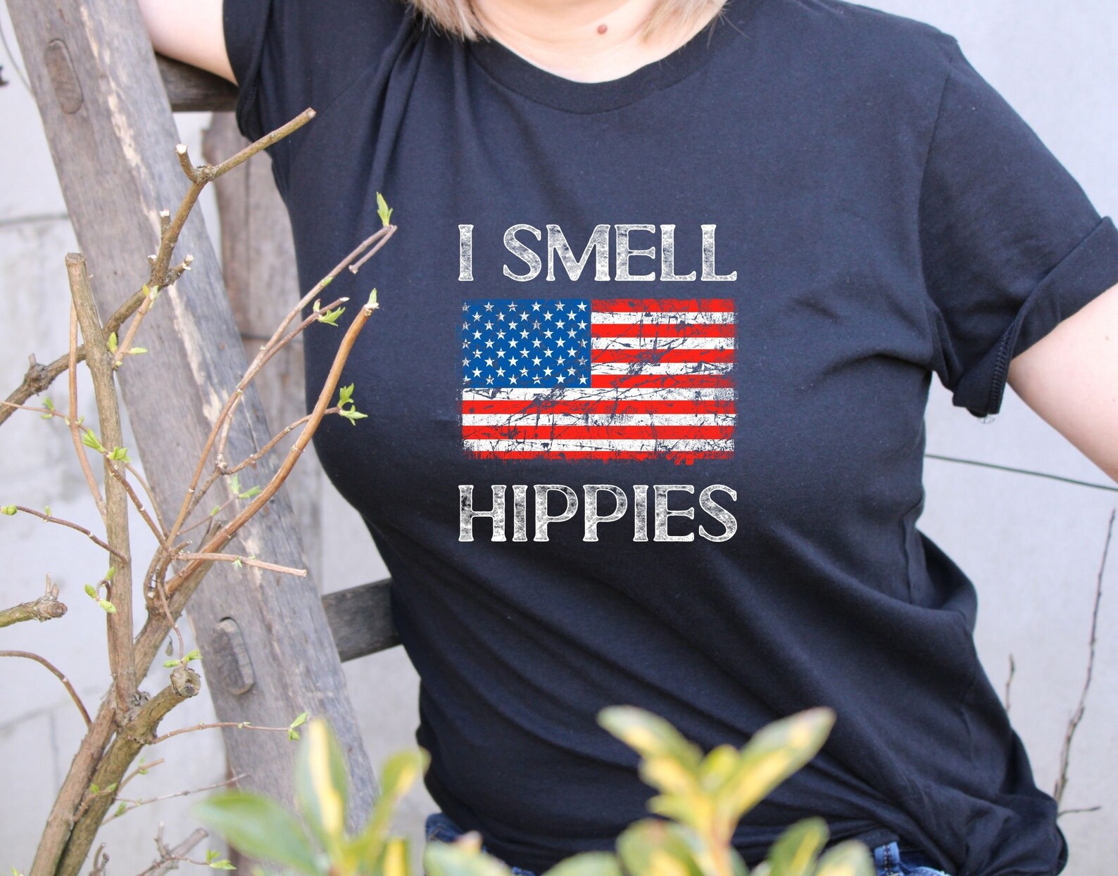 I Smell Hippies Political Humor ShortSleeve Unisex TShirt Etsy