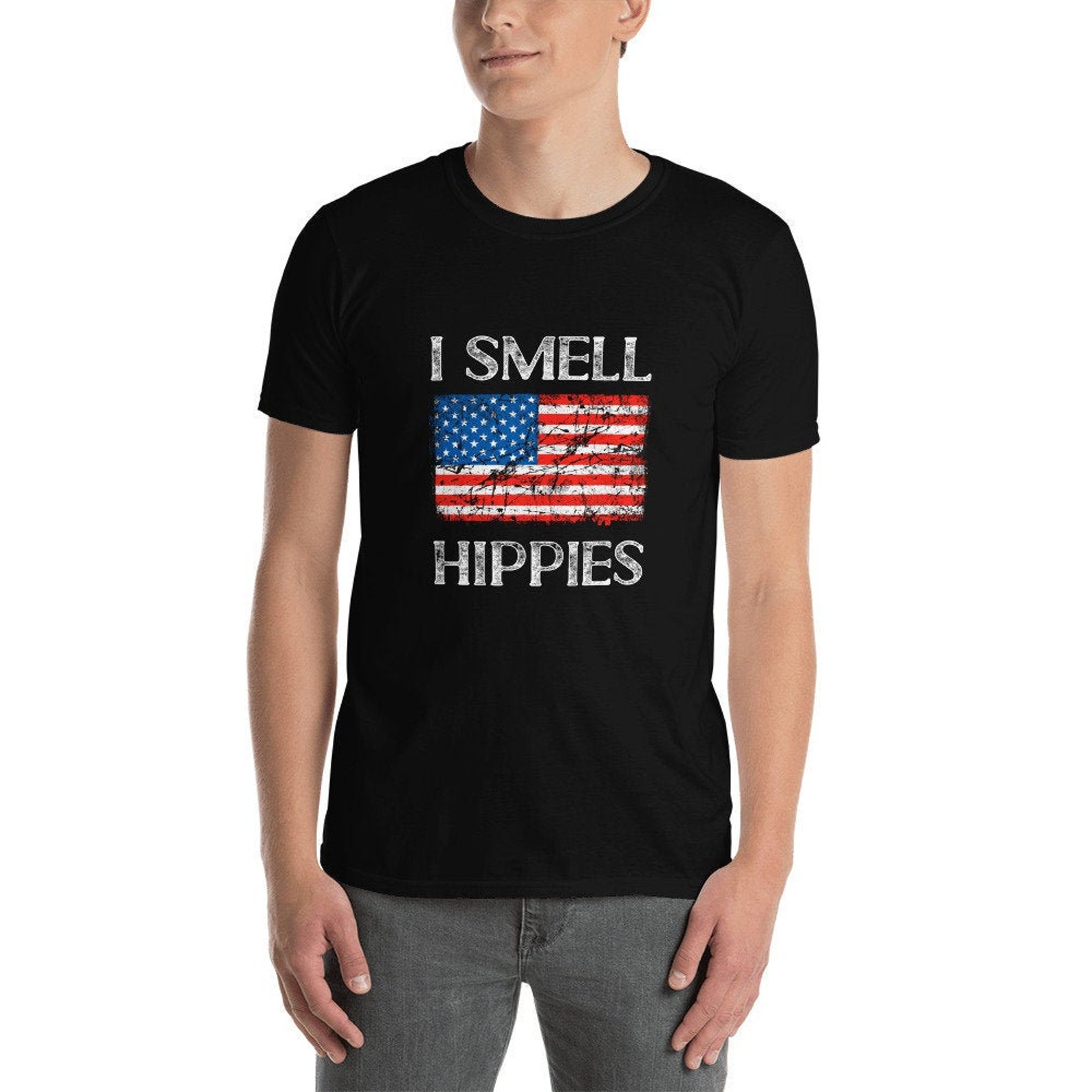 I Smell Hippies Polit Humor Kurzärmeliges Unisex TShirt Etsy