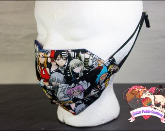 Máscara de anime 3D, relleno de calcetín Nerdy, correa ajustable, máscara de origami, reutilizable y lavable, máscara facial de algodón para hombres, pequeño regalo para mujeres