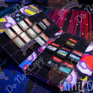 Switch Game Holder, Switch Accessories, Nerdy Gift for Women, Game Wallet, Gamer Stocking Stuffers, Handmade Gift for Him, Switch Game Case