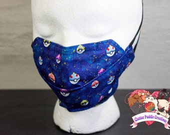 Máscara de jugador, máscara de origami 3D, relleno de medias nerd, correa ajustable, reutilizable y lavable, máscara facial de algodón para hombres, pequeño regalo para mujeres