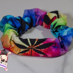 420 Scrunchie, Fashionable Hair Bands, Assorted Ponytail Holders, Adorable Hair Ties, cannabiss accessories, 420gifts for women
