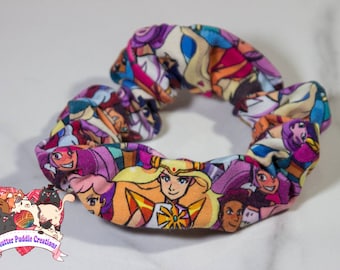 Nerdy Scrunchies, Anime Hair Bands, Fashionable Hair Accessories, Unique Stocking Stuffer, Assorted Ponytail Holders, Adorable Hair Ties