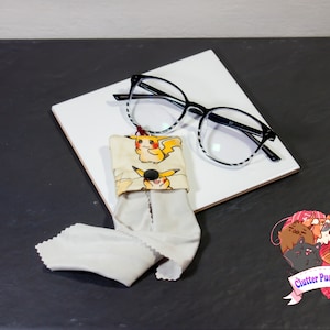 Nerdy Eyeglass Wipe Pouch, Sunglass Cleaning Cloth, Electronic, Tablets, Cell Phone Wipe, Travel Microfiber Fabric, Geeky Cute Accessories