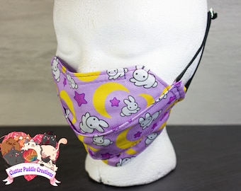 Mascarilla de origami con correa ajustable, reutilizable y lavable, de algodón, para hombre, regalo pequeño para mujer, de Magical Girl, Nerdy