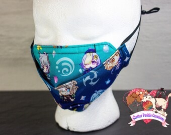 Máscara de jugador, máscara de origami 3D, relleno de medias nerd, correa ajustable, reutilizable y lavable, máscara facial de algodón para hombres, pequeño regalo para mujeres