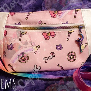 Anime Fanny Pack, Bum Bags for Women, Belt Bag Men, Handmade Traveling Bag, Geek Gifts, Magical Girl Bag, Travel Purse, Kawaii Accessories