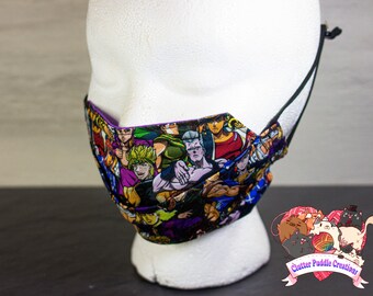 Máscara de anime 3D, relleno de calcetín Nerdy, correa ajustable, máscara de origami, reutilizable y lavable, máscara facial de algodón para hombres, pequeño regalo para mujeres