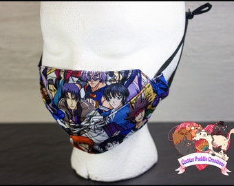 Máscara de anime 3D, relleno de calcetín Nerdy, correa ajustable, máscara de origami, reutilizable y lavable, máscara facial de algodón para hombres, pequeño regalo para mujeres