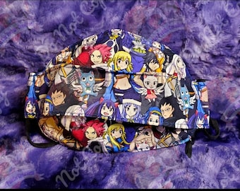 Fairy Tail, Relleno de medias nerd, Correa ajustable, Máscara de origami, Reutilizable y lavable, Máscara facial de algodón para hombres, Pequeño regalo para mujeres