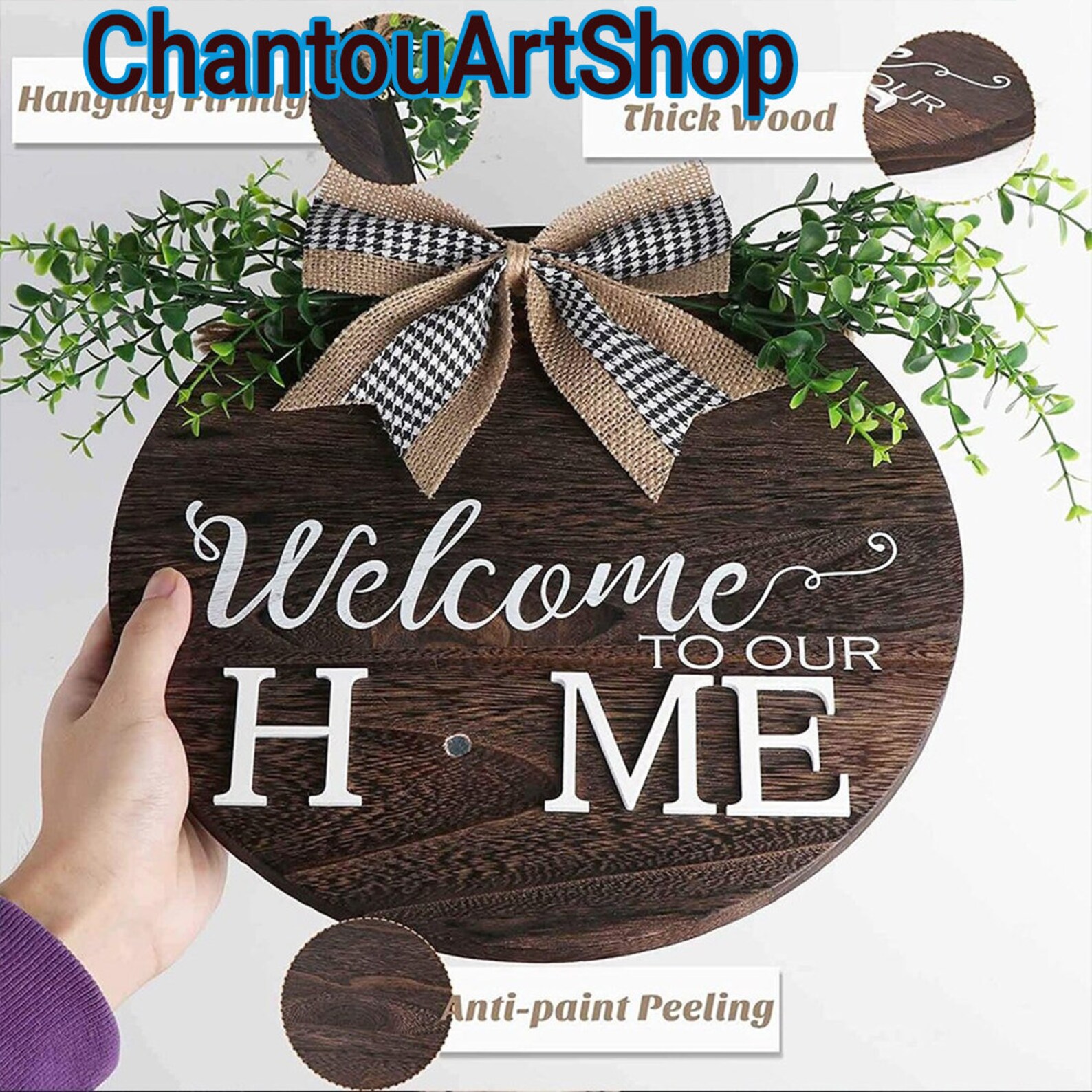 door sign interchangeable front door Seasonal Etsy