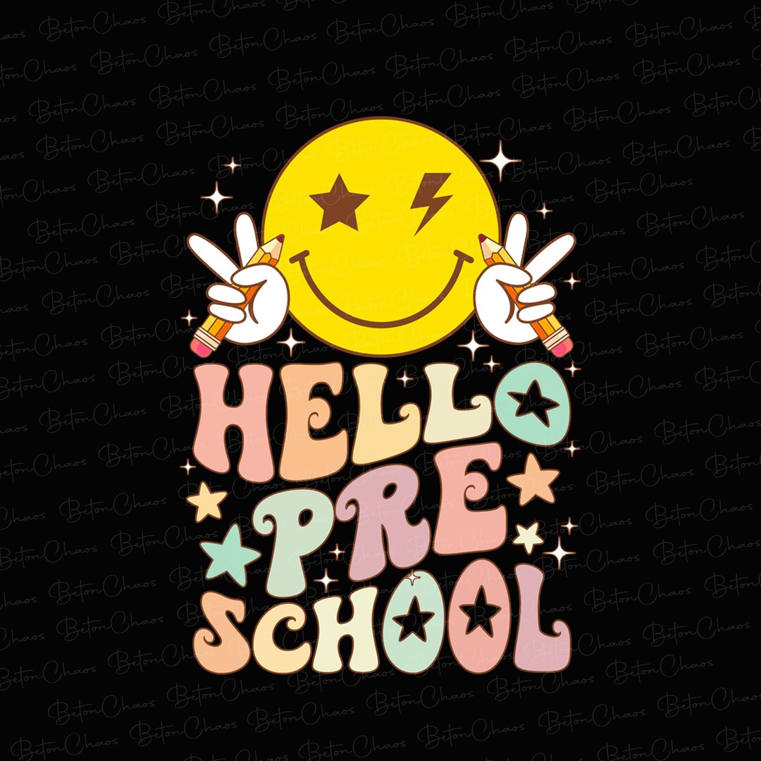 Hello Preschool Png Back to School Png Preschool Grade Png - Etsy