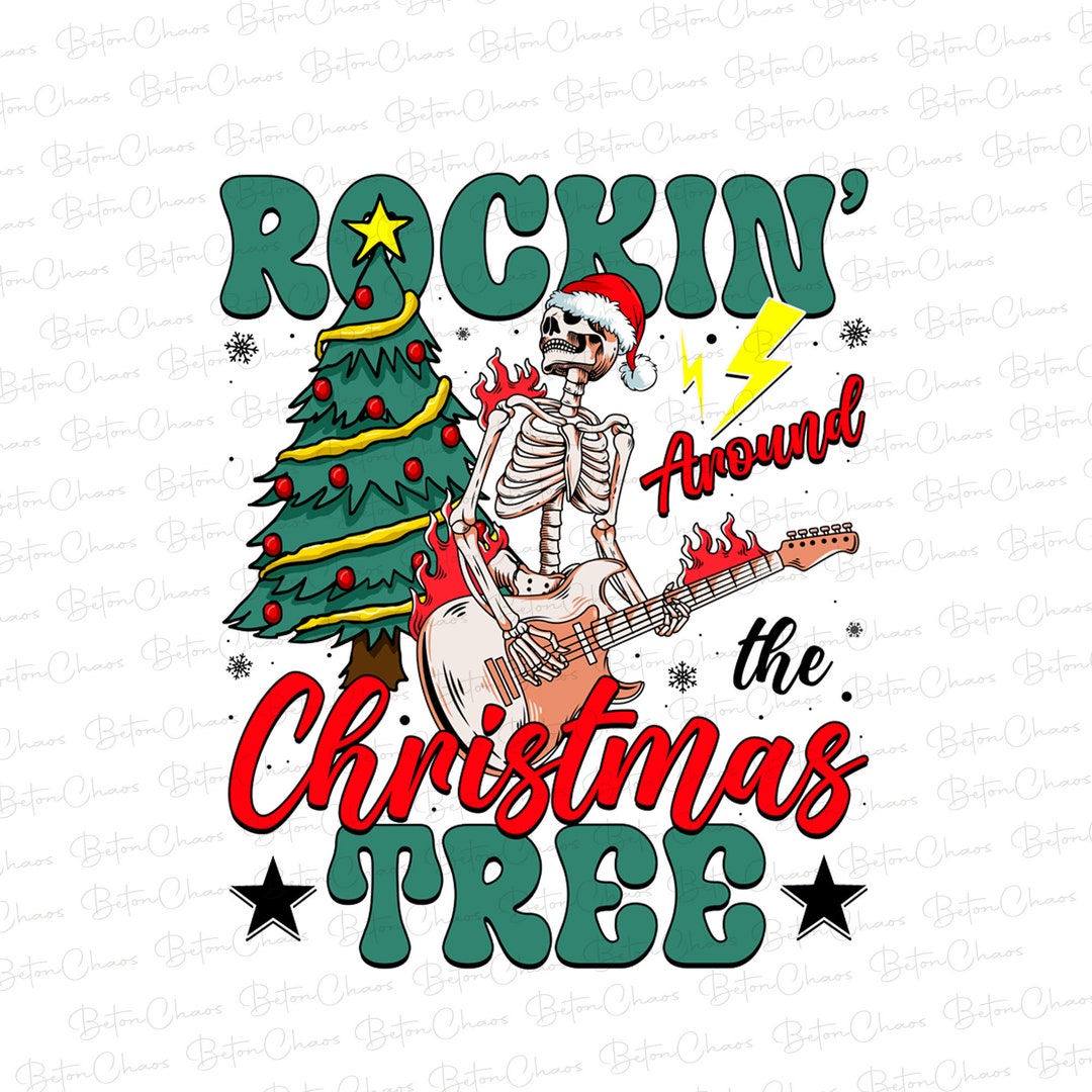Rockin Around the Christmas Tree Retro Christmas Png Western - Etsy
