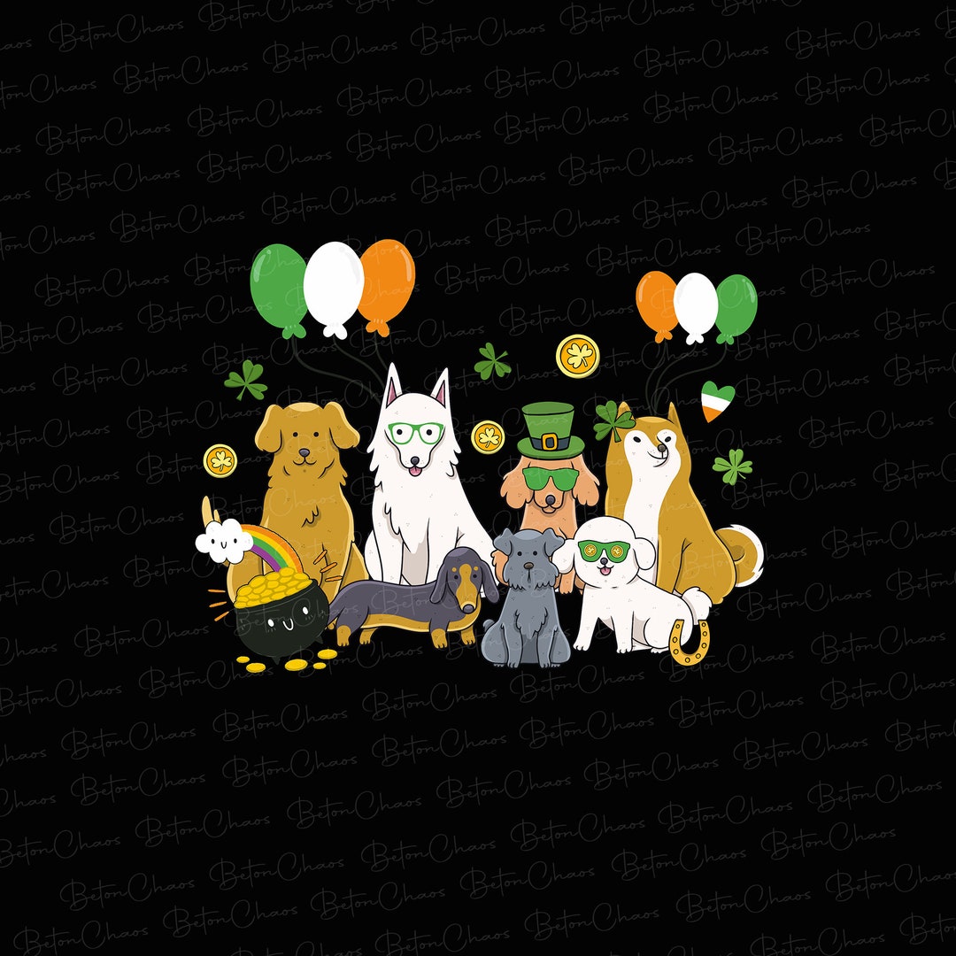 Cute St. Patrick's Day Dogs PNG, St Patricks Day Dog Png, Shamrock Png ...
