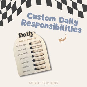 子供向けのカスタム日課表、カスタム日課トラッカー、カスタム家事表、子供向け日課、幼児向けルーティン表